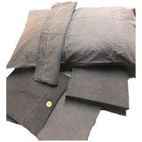 Caleffi 1001788 katoenen jeans-beddengoedset voor eenpersoonsbed, antraciet