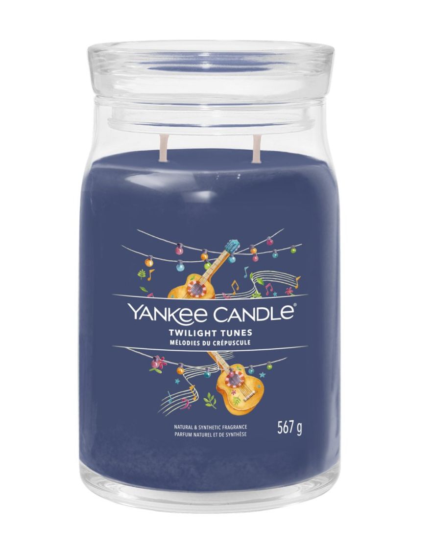 Yankee Candle Twilight Tunes Cylinder Kaars - Kardemom & Hout - Blauw