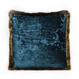 Kare Design Cannes Kussen Franje 55x55cm Blauw Velvet