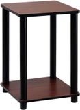 Merkloos Furinno Haydn Bijzettafel, eiken, donkere kersen/zwart, 34.04 x 34.04 x 50.8 cm