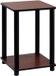 Merkloos Furinno Haydn Bijzettafel, eiken, donkere kersen/zwart, 34.04 x 34.04 x 50.8 cm