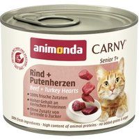 animonda Carny natvoer kat senior Rund en kalkoenhart 24x200 g