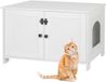 Relaxdays Kattenkast voor kattenbak - 46x78,5x44,5cm - met slot - wit