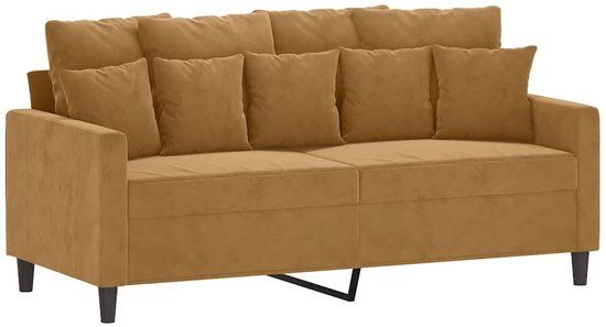 vidaXL Tweezitsbank - 140 cm - Stof - Bruin