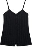 Superdry Lace Cami Playsuit Mouwloze Romper Zwart S Vrouw