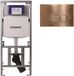 Geberit Inbouwreservoir UP320 met QeramiQ metal bedieningsplaat - dualflush - rechthoekige knoppen - metaal koper