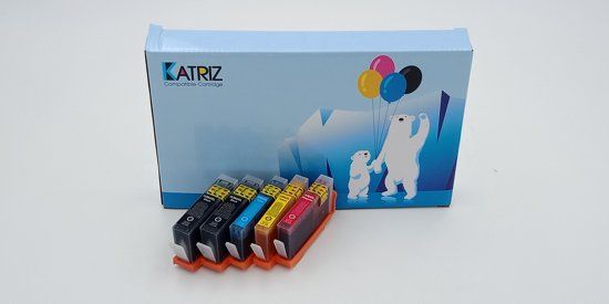 KATRIZ huismerk voor 5x HP364XL Zwart/Cyaan/Magenta/Geel (5 stuks)