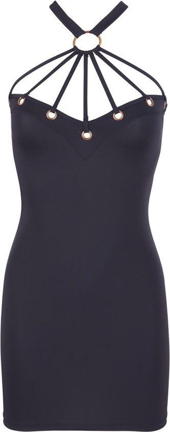 Cottelli Collection - Seductieve Mini Jurk Zwart Maat M