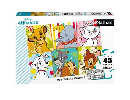 Puzzles Nathan - Puzzel 45 favoriete stukjes/Disney Animals Classic, kinderen, 400556861781