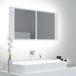 Maison Exclusive Armoire miroir de salle de bain LED, design exclusif, blanche, 90 x 12 x 45 cm, en acrylique