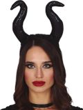 Fiestas Guirca Halloween/horror verkleed diadeem/tiara boze heks/stiefmoeder - kunststof - dames/meisjes