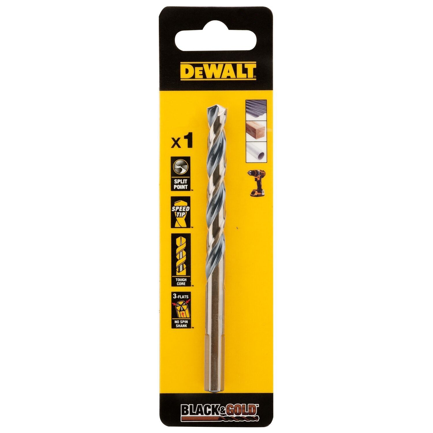 DT20535 EXTREME™ Black&Gold Metaalboor 12.5mm