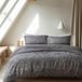 TRANKIELO® - Housse de couette 220 x 240 cm en coton - Gris, comprenant 2 taies d'oreiller - Convient aux peaux sensibles