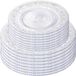 Plasticforte Onbreekbare servies borden - 16x stuks - kunststof - kristal stijl - transparant - in 2 formaten - camping/verjaardag