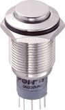 TRU COMPONENTS 701932 LAS2GQH-22/N/P Vandalismebestendige druktoets 250 V/AC 3 A 2x aan/(aan) Moment Messing Nikkel 1 stuk(s)