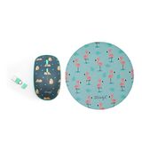 Muismat Flamingo muismat + draadloze muis USB-dongle + USB-C beer P