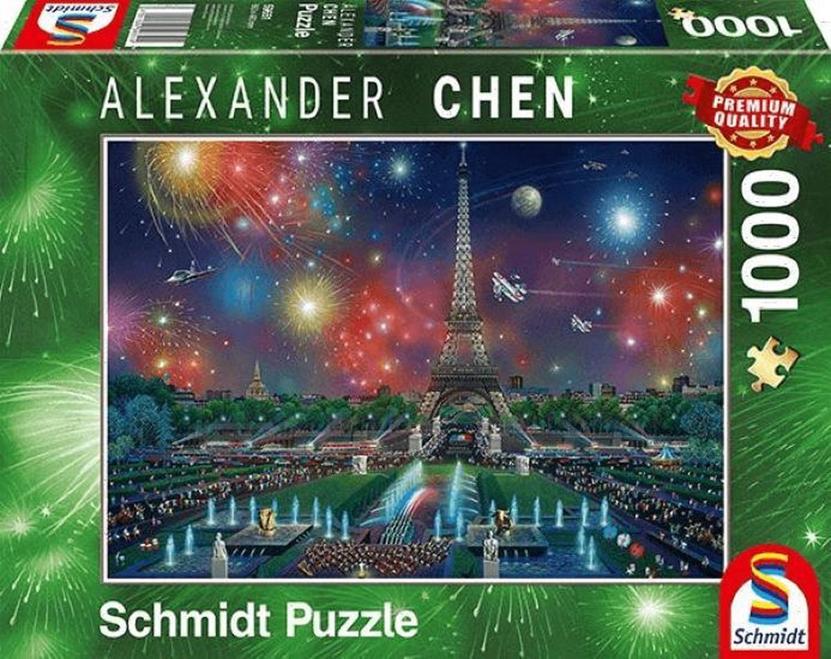 Schmidt -Vuurwerk bij de Eiffeltoren (1000) - Puzzel