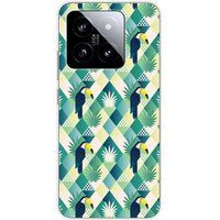 Xiaomi Siliconen hoesje - Compatibel met Xiaomi 14 Pro - ontwerp toucan losange