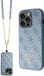 Guess 4G Triangle Crossbody Back Case for Apple iPhone 14 Pro - Blue