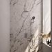 Brauer Chrome Carving Thermostatische Regendoucheset Inbouw - Hoofddouche 20 cm - Gebogen Wandarm - 3 Weg - Handdouche 3 Standen - Doucheslang - Geintegreerde Glijstang - Chroom