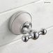 PaulGurkes porte-serviettes COSMOS, laiton massif, chromé, insert en céramique blanc
