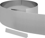 vidaXL Grasafscherming 450 x 25 cm Staal Zilver