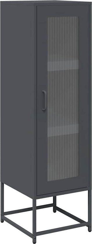 VidaXL Hoge kast 36x39x123 cm koudgewalst staal antracietkleurig