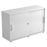 hjh OFFICE PRO Schuifdeurkast - Wit - 120 x 40 x 74,8 cm - Beta 1752S