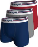 NFL New England Patriots 3-Pack Boxers | Navy/Grey/Red | Size L