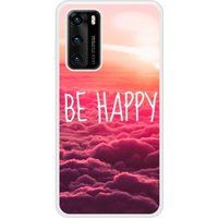 P40 Be Happy nuage Bedrukt siliconen hoesje
