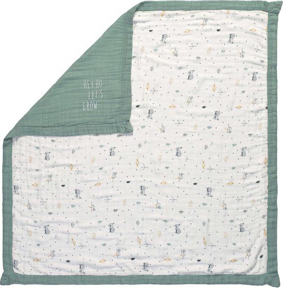 Lässig Heavenly soft Deken Garden Explorer boys 100 x 100 cm - Wiegdeken - Katoen/Bamboe