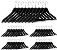 Merkloos Relaxdays Garderobehangers - Set van 50 - Hout - Zwart