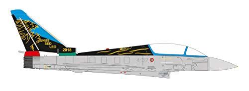 Herpa - Eurofighter Typhoon Tweezitsbank van de Italiaanse luchtmacht-20e verjaardag van de 100e groep in miniatuur voor ambachtelijke collectie en als cadeau