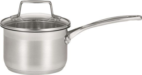 Scanpan Impact Steelpan 16 cm met glazen deksel - RVS