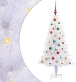 vidaXL Kunstkerstboom met 150 LED Wit 150 cm PVC en Staal