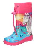 BECK Regenlaarzen 'Sunrise' blauw / geel / pink / wit