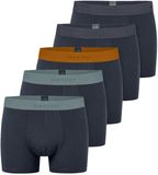 Schiesser - Heren Onderbroeken - 5 Pack - Blauw/Donkerblauw/Oranje - Effen - Katoen/Elastaan - Maat M