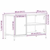 vidaXL meuble TV 80 x 40 x 50 cm bois vieilli bois travaillé