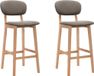 Maison Exclusive - 2 tabourets de bar, couleur taupe, avec revêtement en tissu