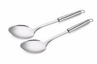 discountershop Opscheplepels Set van 2 – RVS Serveerlepels 34 cm
