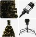 vidaXL Arbre de Noël en fibre de verre 210 cm 24 LED Blanc chaud PVC Vert