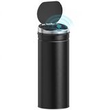 HOMCOM Sensorprullenbak 50 liter infrarood - Elektrische vuilnisbak RVS - Zwart en zilver