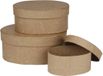 Creativ Company Papier Maché Ronde Dozen 3 stuks H: 5+6,5+7,5 cm