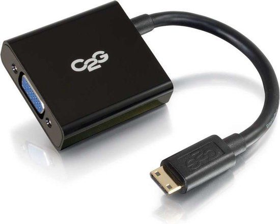 C2G 41350 video kabel adapter 0,2032 m HDMI VGA (D-Sub) Zwart