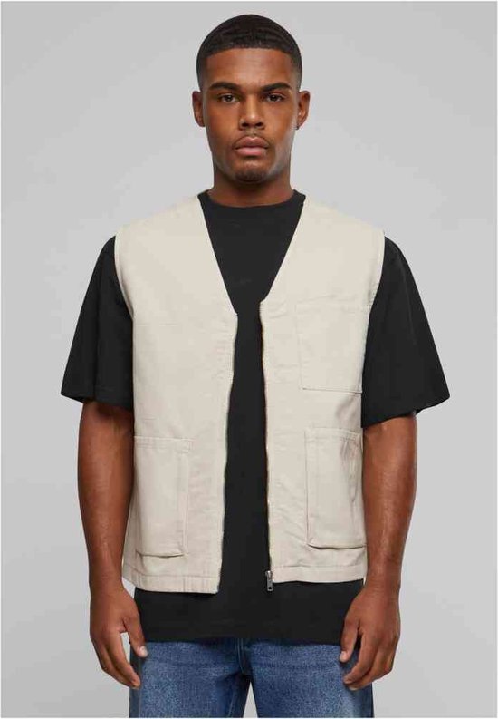 Urban Classics - Organic Cotton Mouwloos jacket - M - Grijs