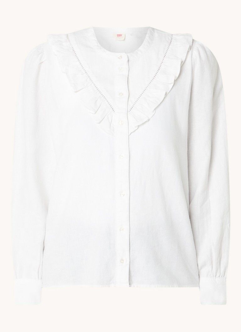 Levi's Carinna Blouse - Linen Blend with Ruffle Detail