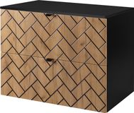 Craft Chêne Meuble de salle de bain avec poignée noire - 80 cm de large