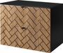 Craft Chêne Meuble de salle de bain avec poignée noire - 80 cm de large