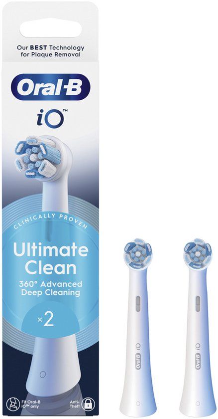 Oral-B iO Ultimate Clean Opzetborstels - Wit - 2 stuks