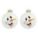 Krebs Luxe 16x witte glazen kerstballen sneeuwpop 7 cm